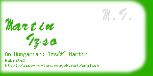 martin izso business card